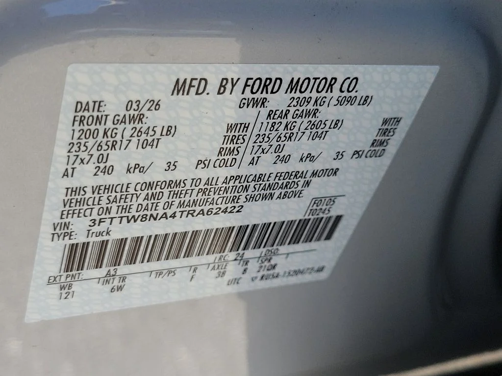 New 2026 Space White Metallic Ford Tremor® image 32