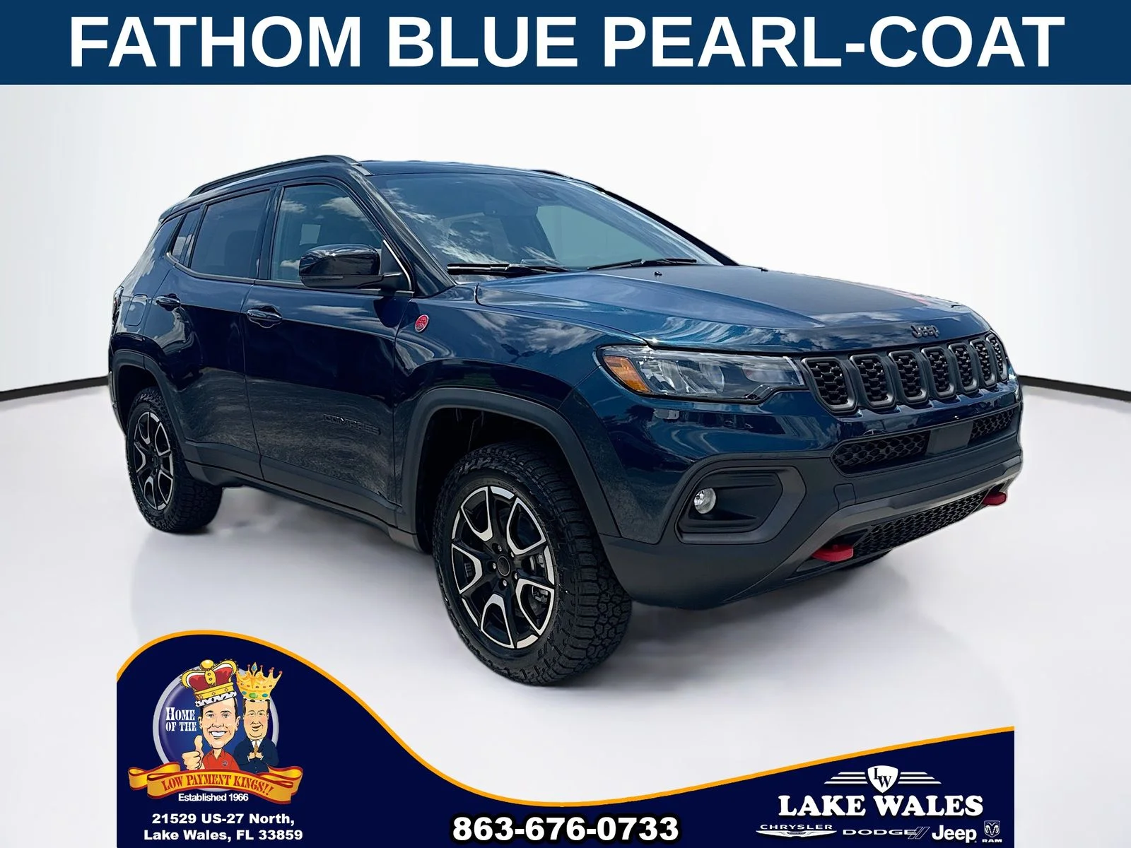 New 2026 Fathom Blue Pearl-Coat Exterior Paint Jeep Trailhawk image 1