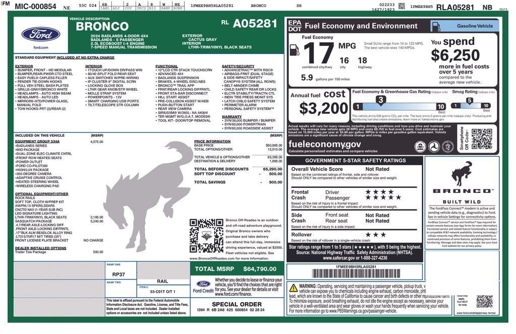 Used 2024 Green Ford Badlands image 33