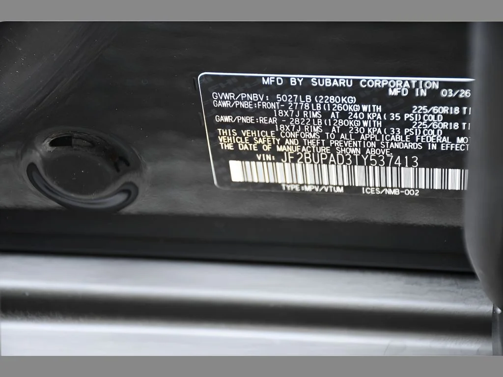 New 2026 CRYSTAL BLACK SILICA Subaru Premium image 24