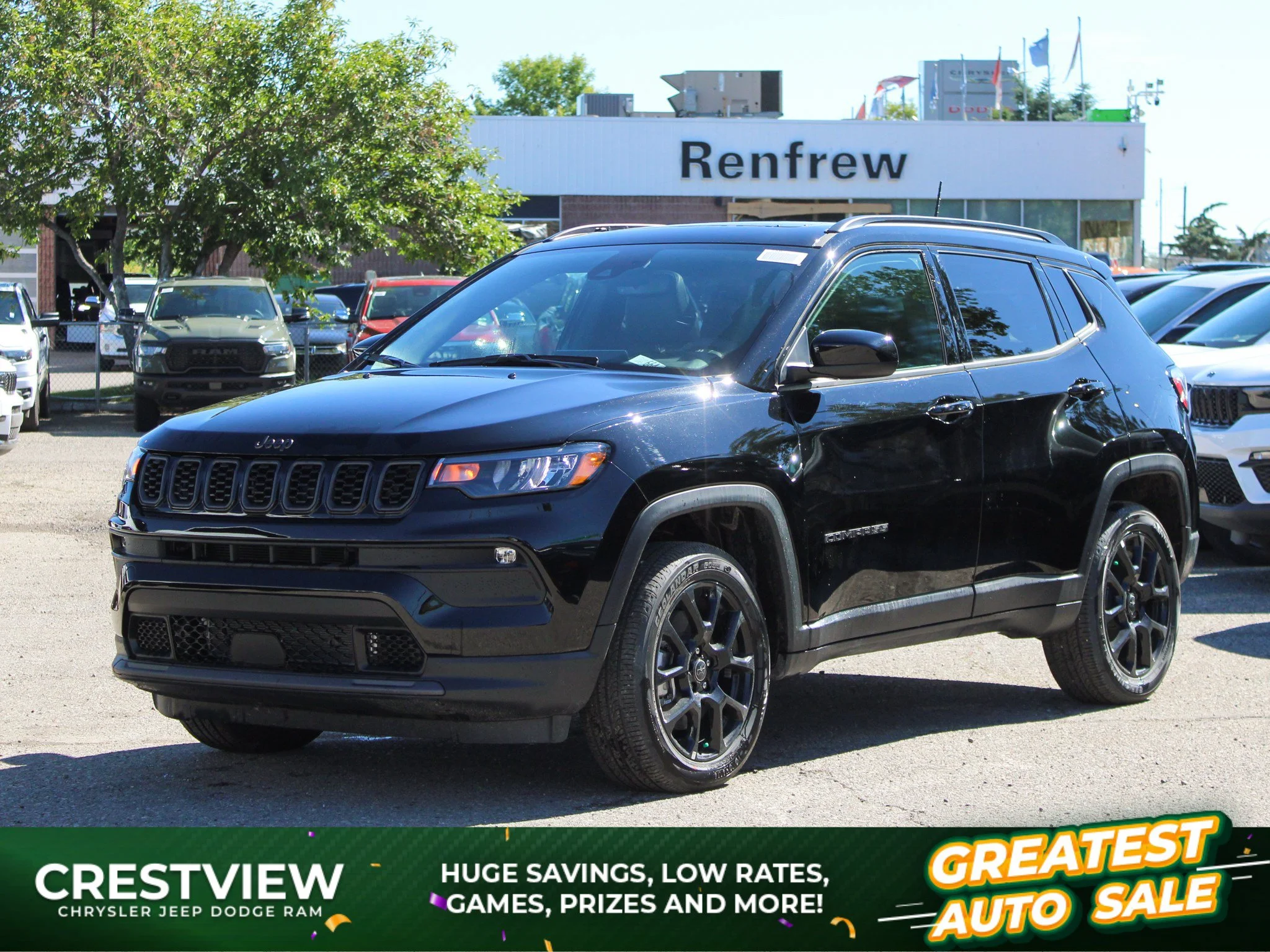 New 2026 Diamond Black Crystal Pearl Jeep North Altitude* 4x4, Panoramic Sunroof, Heated Seats/Wheel, Driver Assistance Pkg image 1