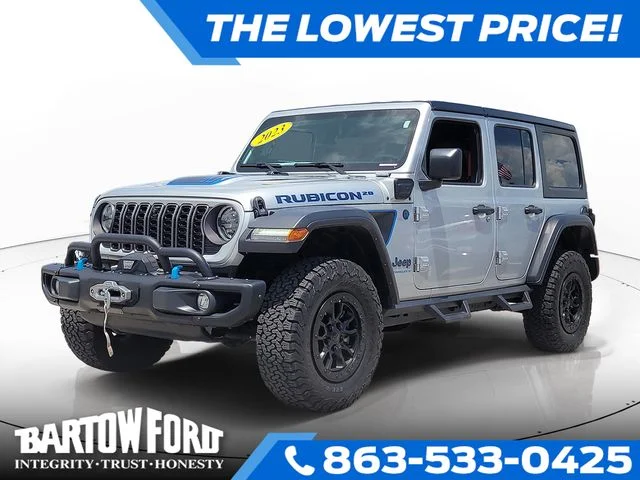 Used 2023 Silver Jeep Rubicon 20th Anniversary Edition 4xe image 1