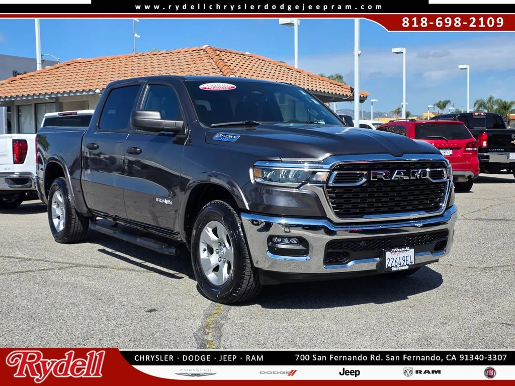 Gray 2025 RAM 1500 Big Horn Crew Cab 4WD Pickup Truck Four-Wheel Drive