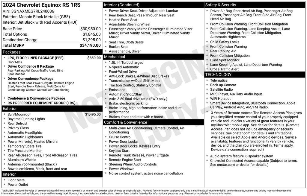 Used 2024 Black Chevrolet RS image 4