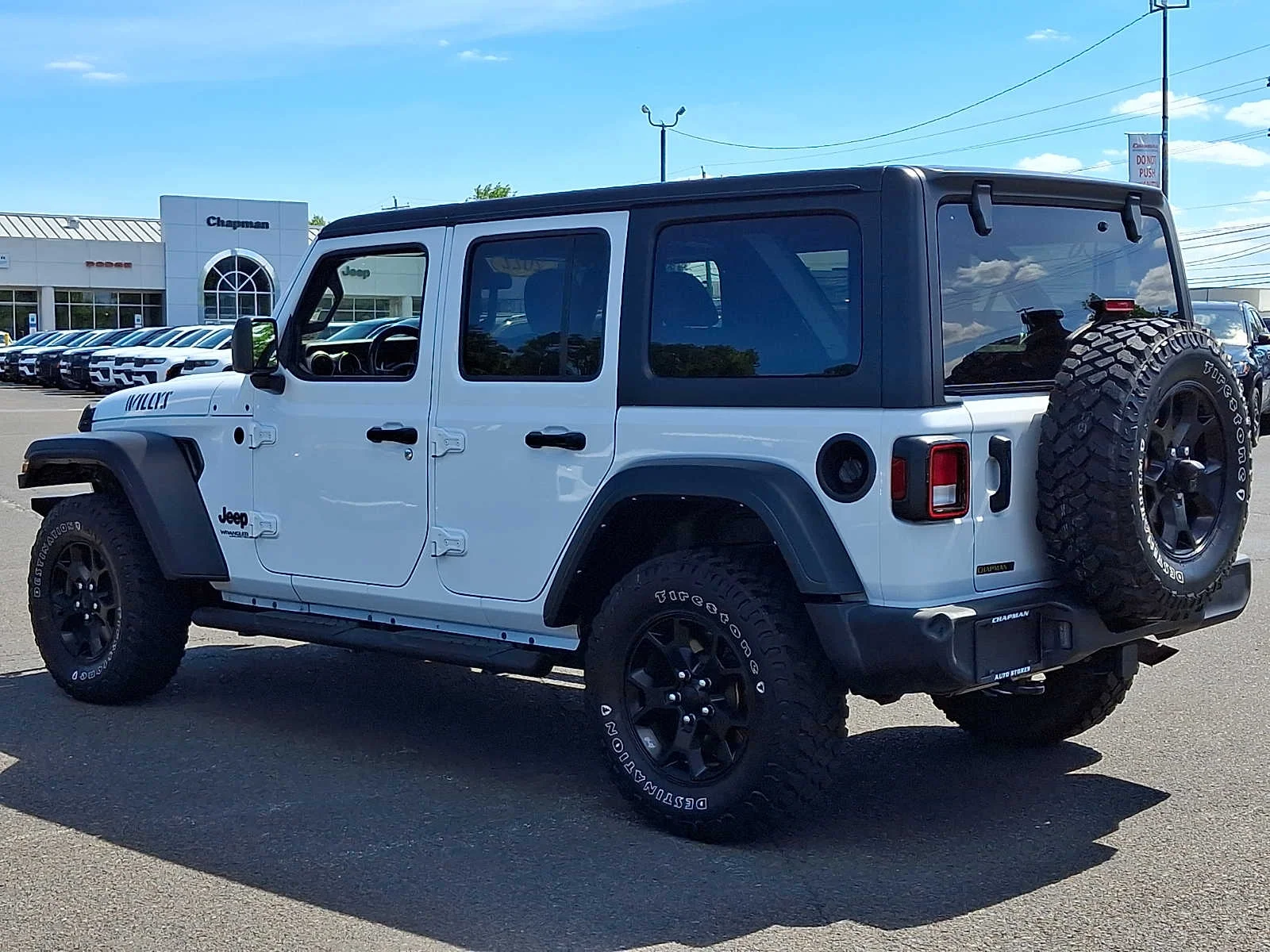 Used 2022 Bright White Clearcoat Jeep Unlimited Willys image 4