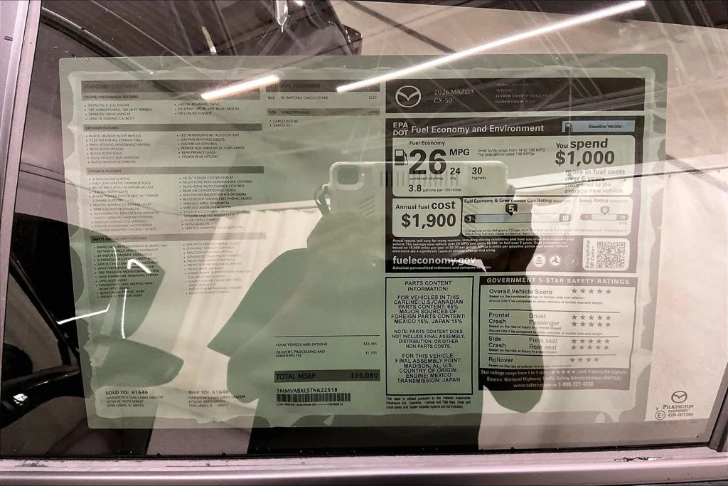 New 2026 Jet Black Mica Mazda 2.5 S Meridian Edition AWD image 13