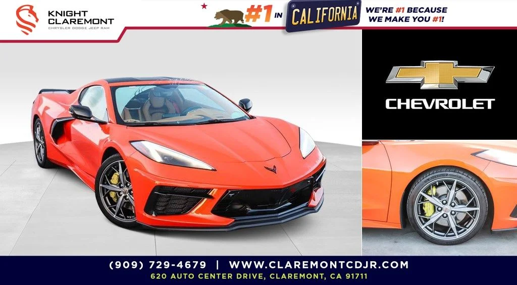 Used 2020 Orange Chevrolet Stingray image 1