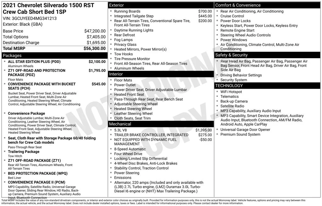 Used 2021 Black Chevrolet RST image 36