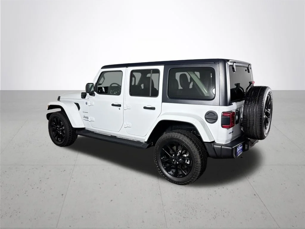 Used 2021 White Jeep Unlimited Sahara 4xe image 8