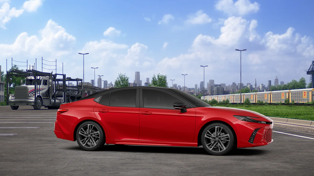 New 2026 Supersonic Red with Midnight Black Metallic roof Toyota XSE image 13