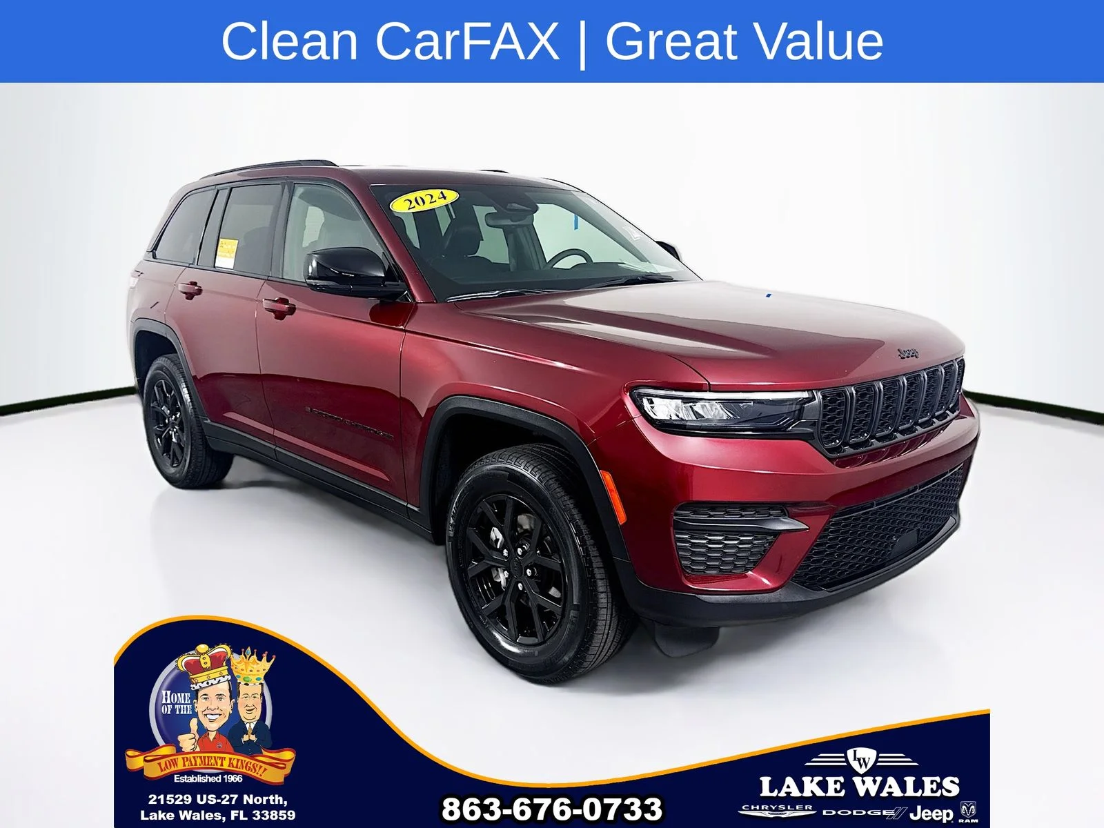 Certified Used 2024 Red Jeep Altitude image 1