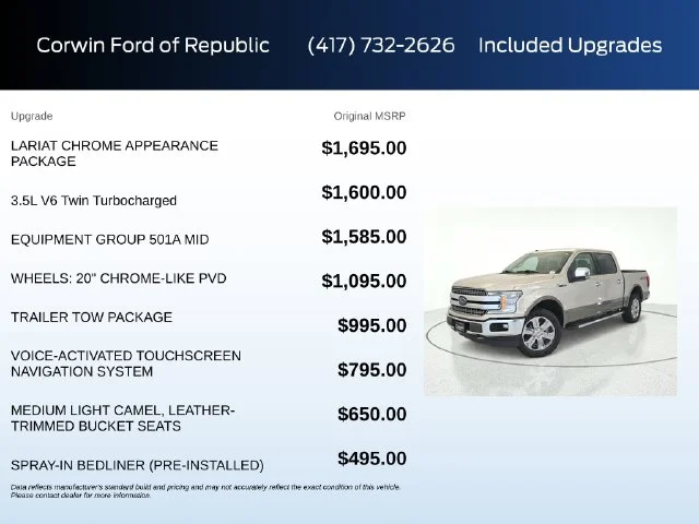 Used 2018 White Gold Ford Lariat image 5
