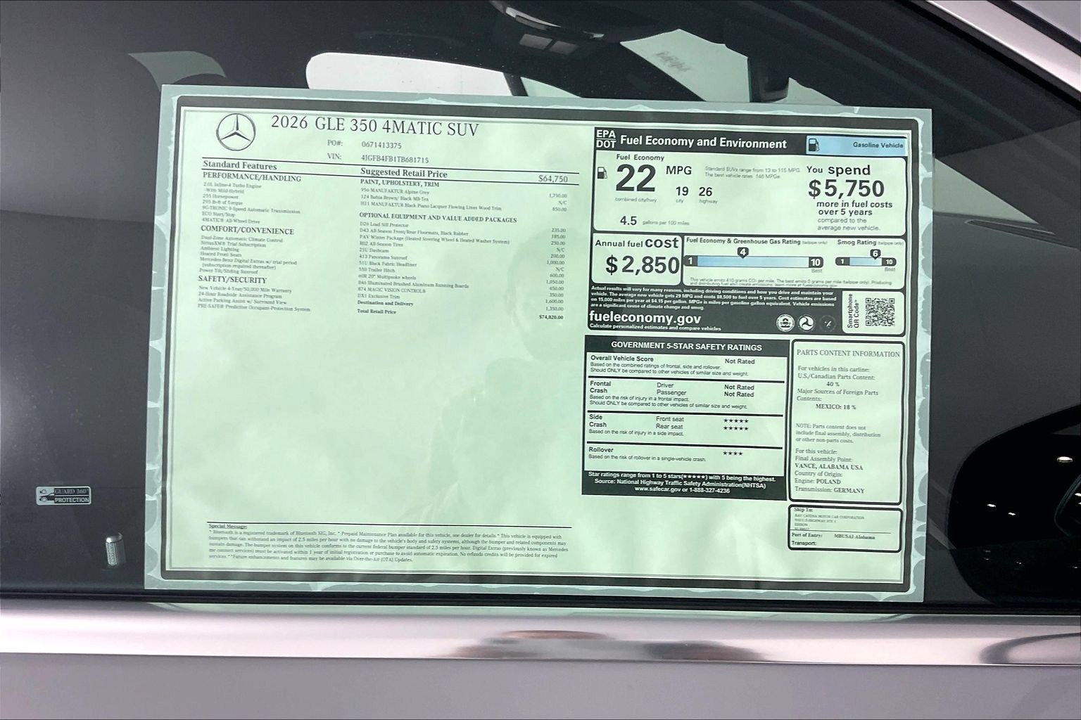 New 2026 MANUFAKTUR Alpine Grey Mercedes-Benz GLE 350 image 26