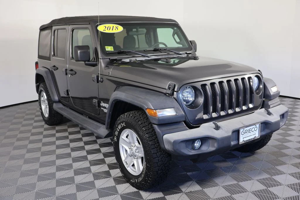 Used 2018 Gray Jeep Unlimited Sport S image 1