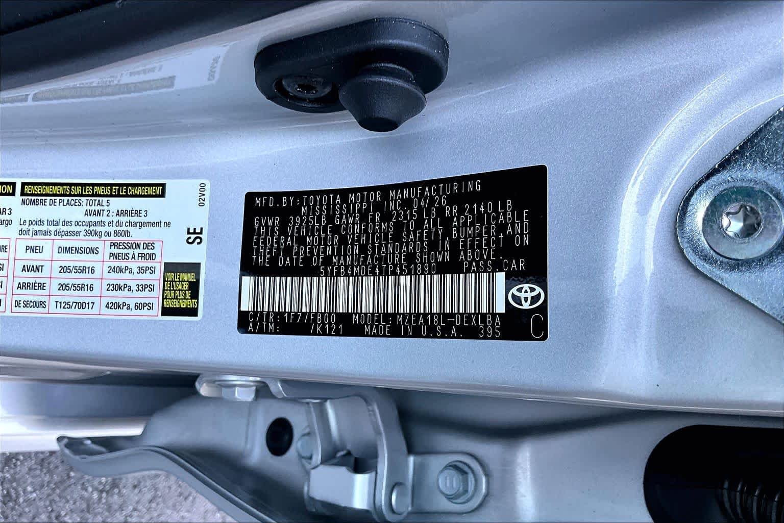 Used 2026 Classic Silver Metallic Toyota LE image 33
