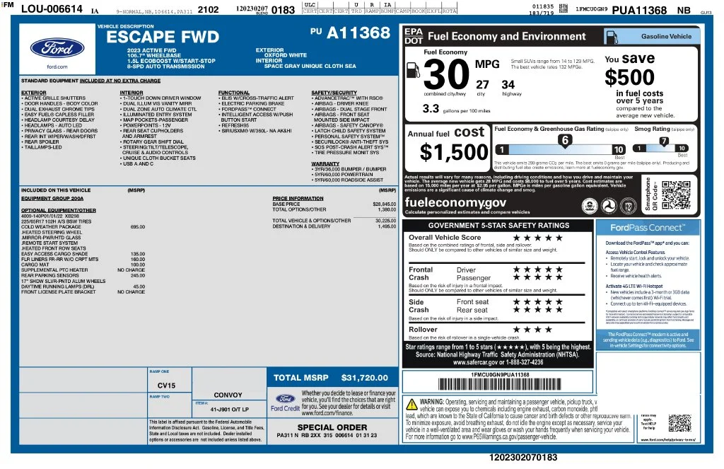 Used 2023 White Ford Active image 2