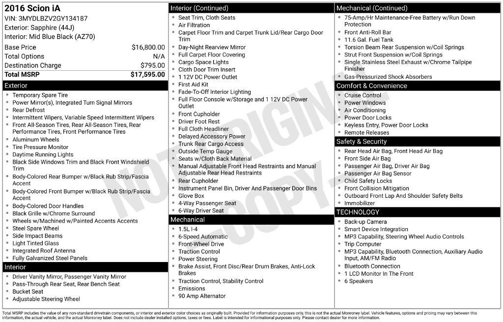 Used 2016 Blue Scion Base image 9