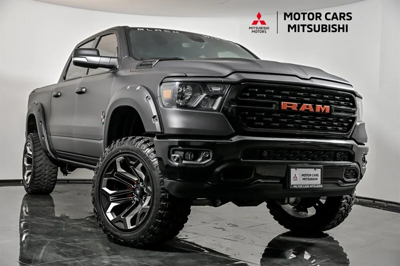 Used 2022 Diamond Black Crystal Pearl Coat RAM Big Horn image 1