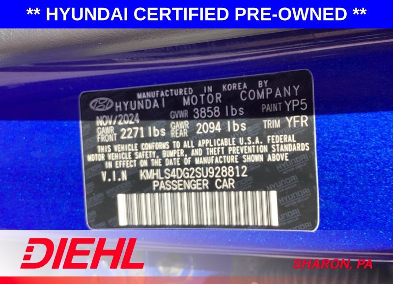 Certified Used 2025 Blue Hyundai SEL Convenience image 9