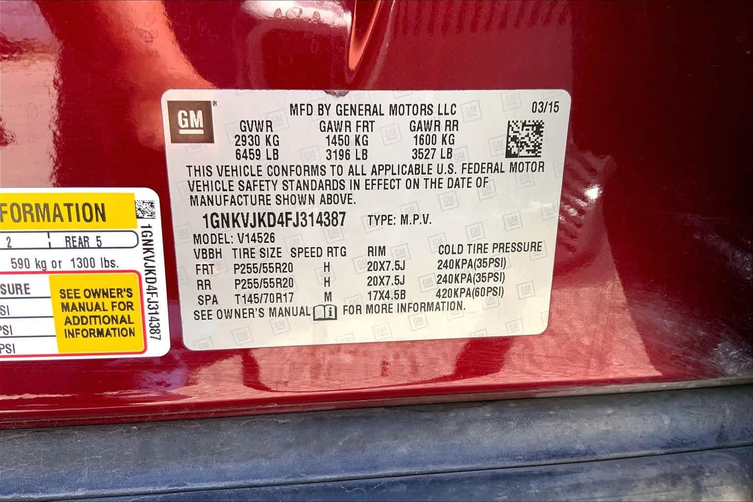 Used 2015 Siren Red Tintcoat Chevrolet LTZ image 35
