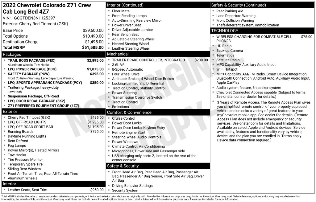 Used 2022 Red Chevrolet Z71 image 10