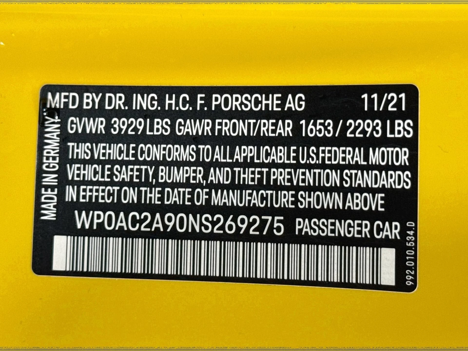 Used 2022 Speed Yellow Porsche GT3 image 29