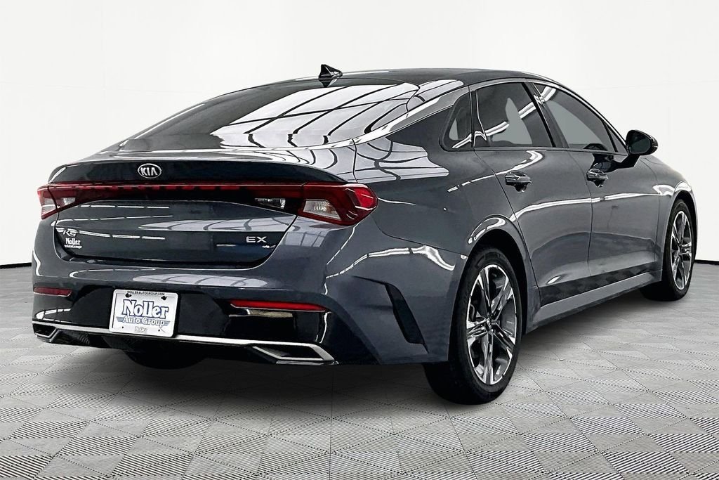 Certified 2021 Kia K5 EX with VIN 5XXG34J2XMG029698 for sale in Kansas City