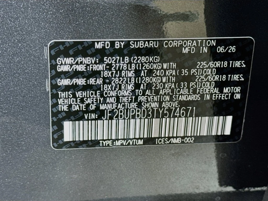 New 2026 Gray Subaru Premium image 43