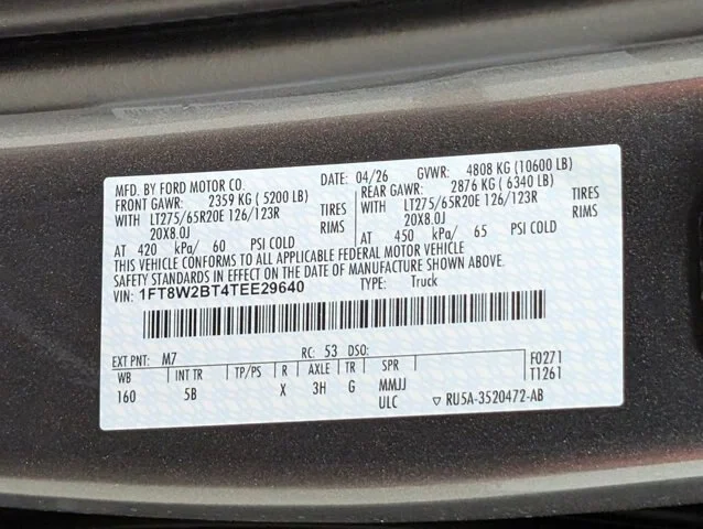 New 2026 Carbonized Gray Metallic Ford F-250® Lariat® image 69