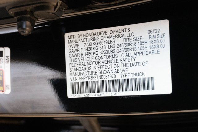 Used 2022 Black Honda Black Edition image 33