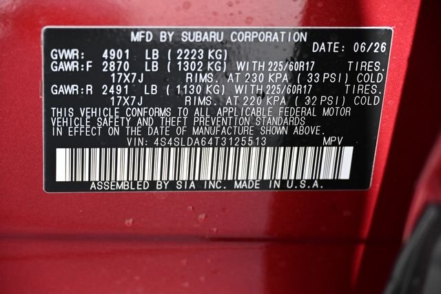 New 2026 Red Subaru Standard Model image 18