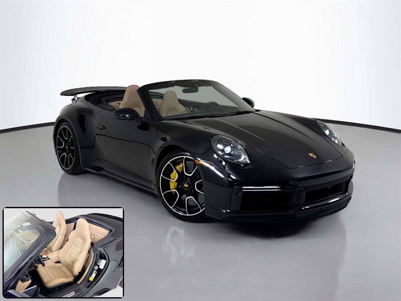 Used 2024 Black Porsche Turbo S Cabriolet | Front Lift | PCCB's image 2