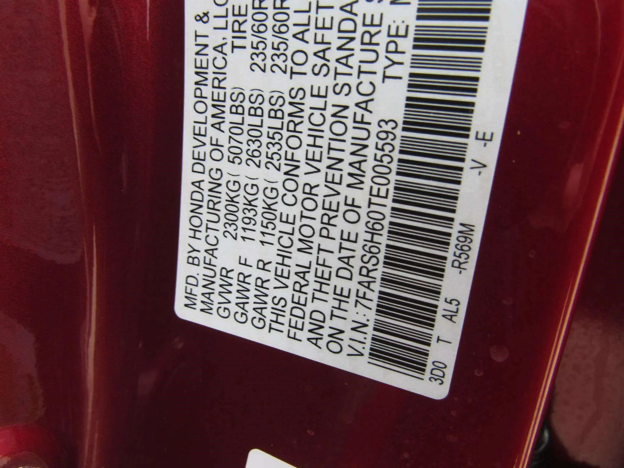 Certified Used 2026 Radiant Red Metallic Honda AWD TrailSport Hybrid image 61