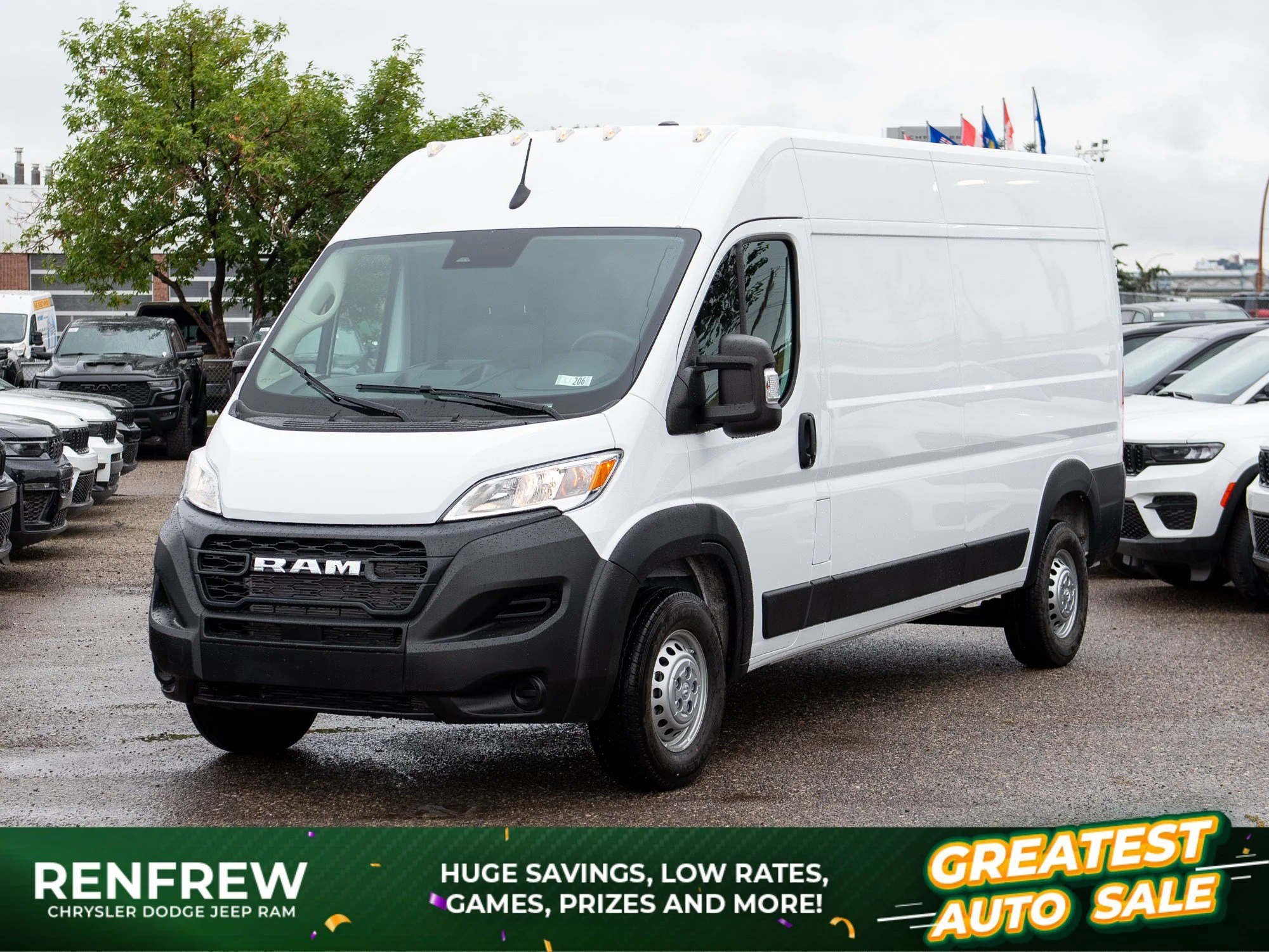 New 2026 White RAM Tradesman 3500* High Roof, Remote Start, Power Group image 1