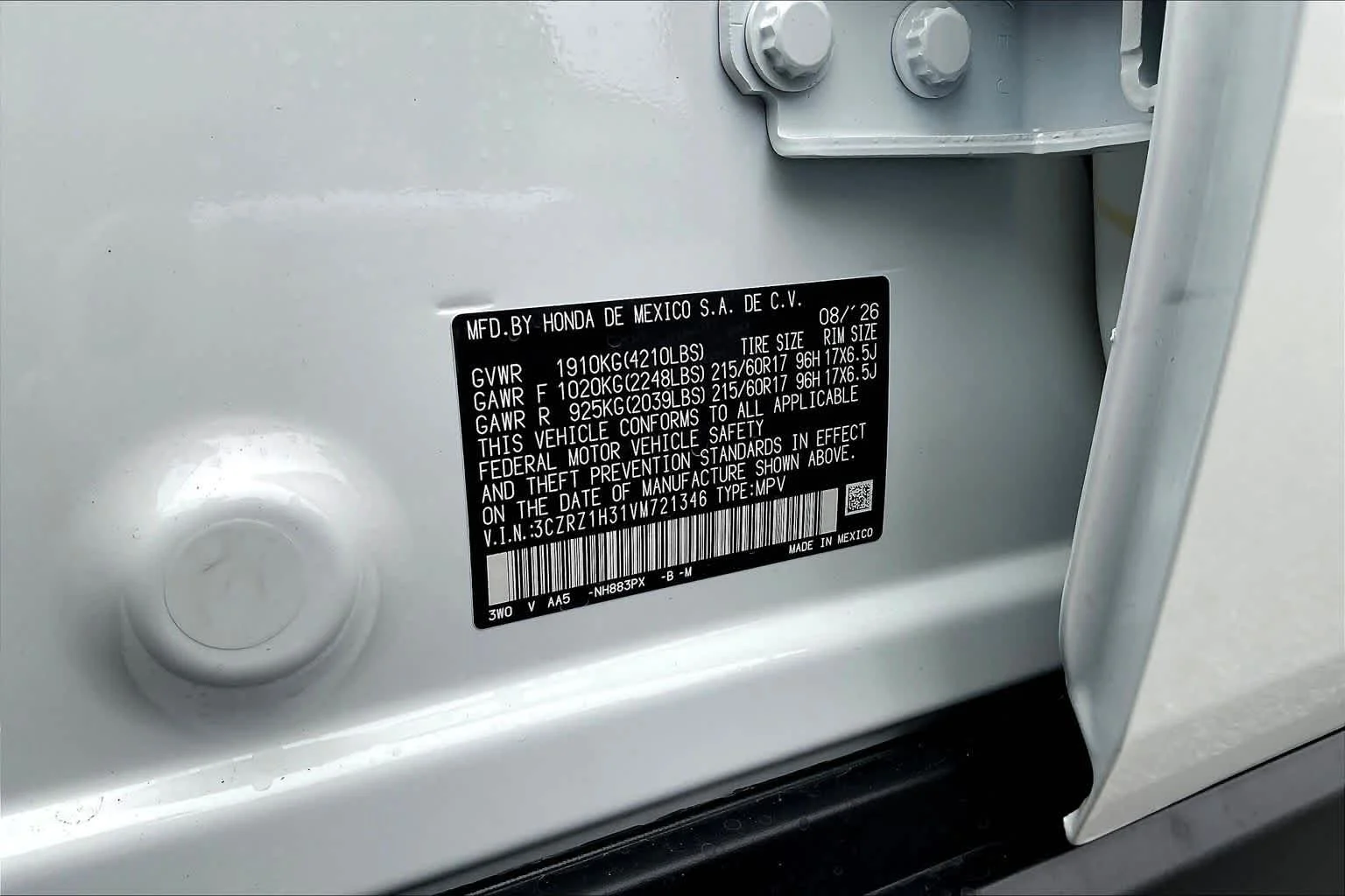 New 2027 Platinum White Pearl Honda LX image 19
