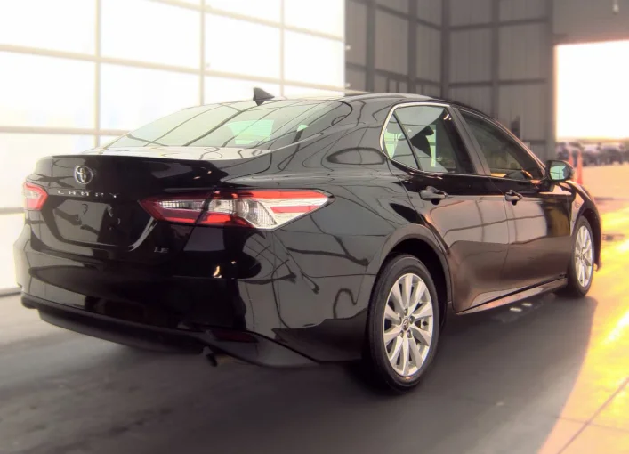 Used 2020 Midnight Black Metallic Toyota LE image 2
