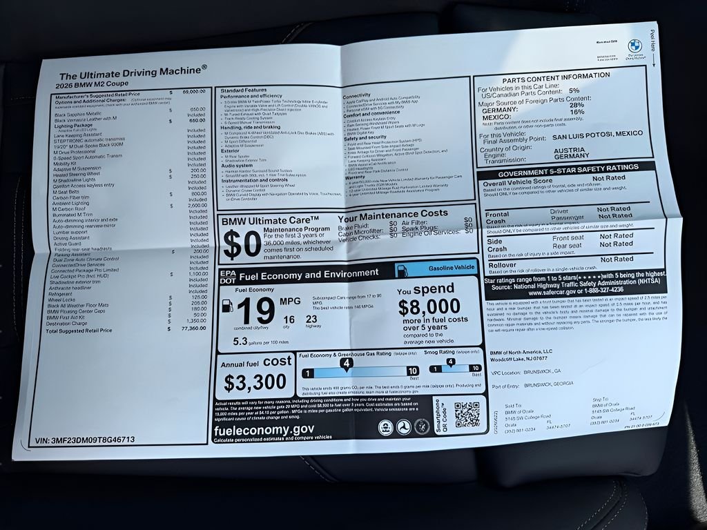 New 2026 Black Sapphire Metallic BMW Base image 27
