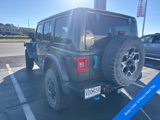 Used 2021 Gray Jeep Unlimited Rubicon 4xe image 10
