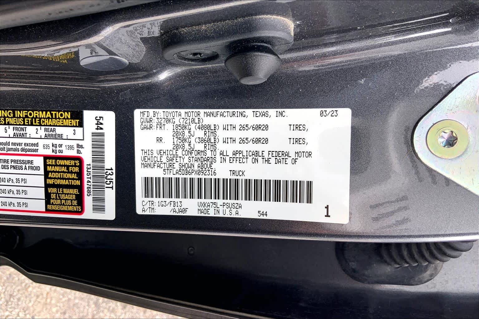 Used 2023 Magnetic Gray Metallic Toyota SR5 image 36