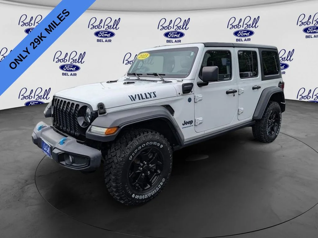 Used 2023 Bright White Clearcoat Jeep Willys 4xe image 7