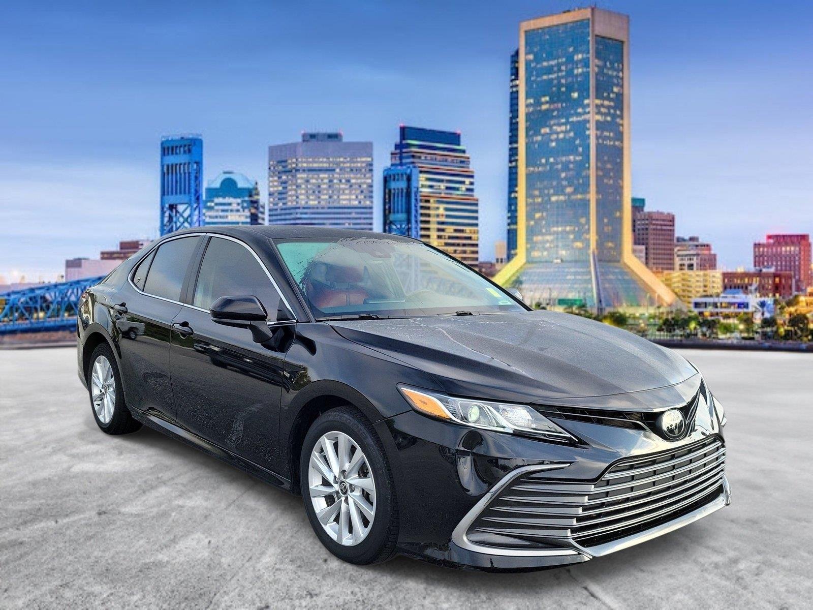 Used 2023 Midnight Black Metallic Toyota LE image 4