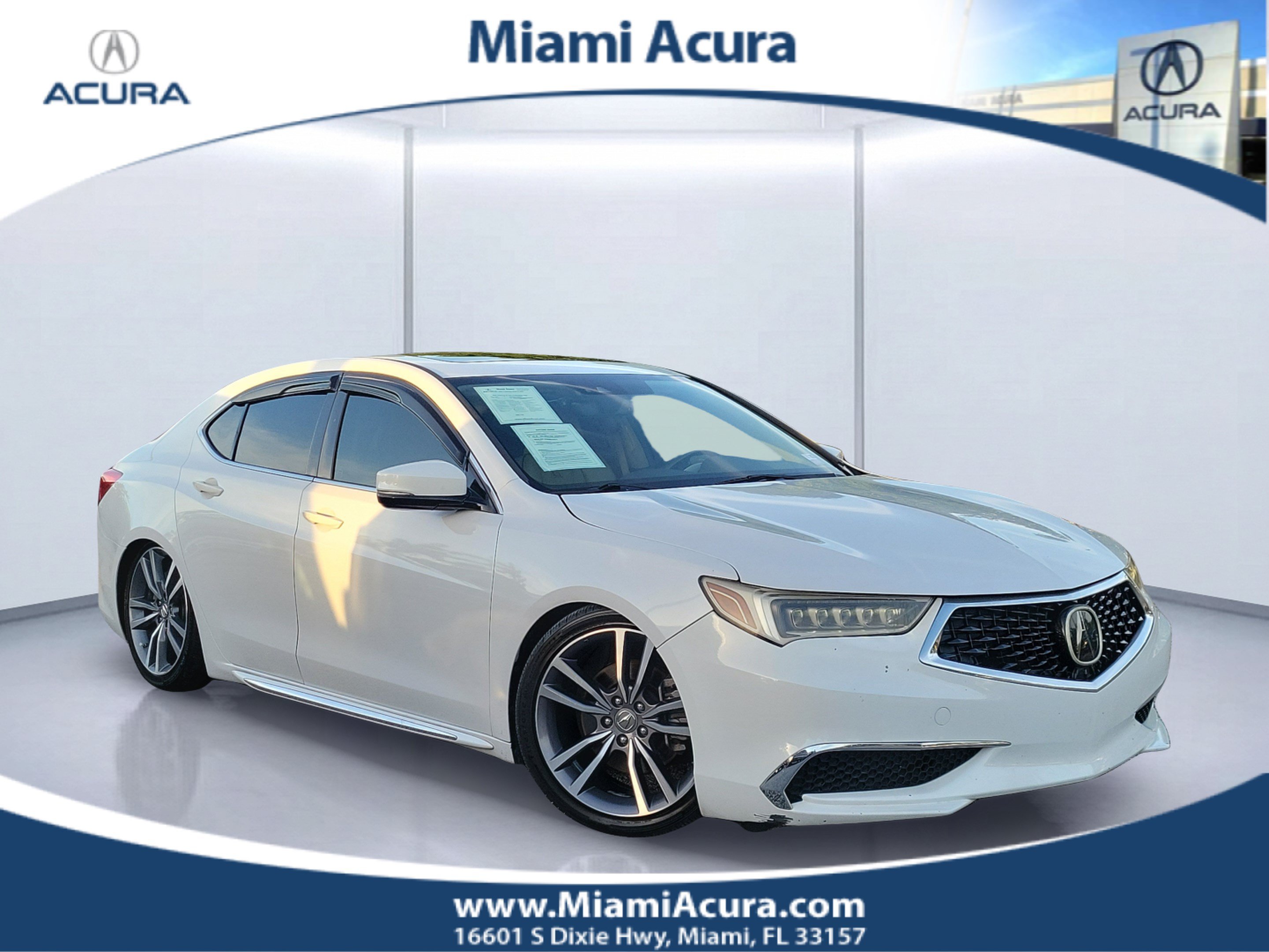 Used 2019 Platinum White Pearl Acura 3.5L Technology Pkg image 1