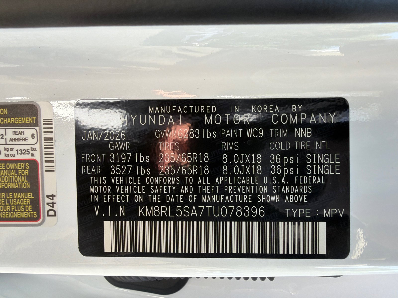 New 2026 Creamy White Pearl Hyundai Blue SEL 8P image 28