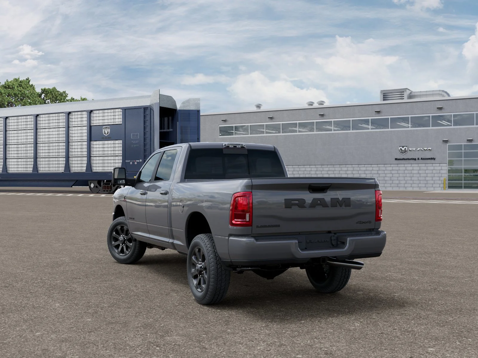 New 2026 Ceramic Gray Clear-Coat Exterior Paint RAM Laramie image 3