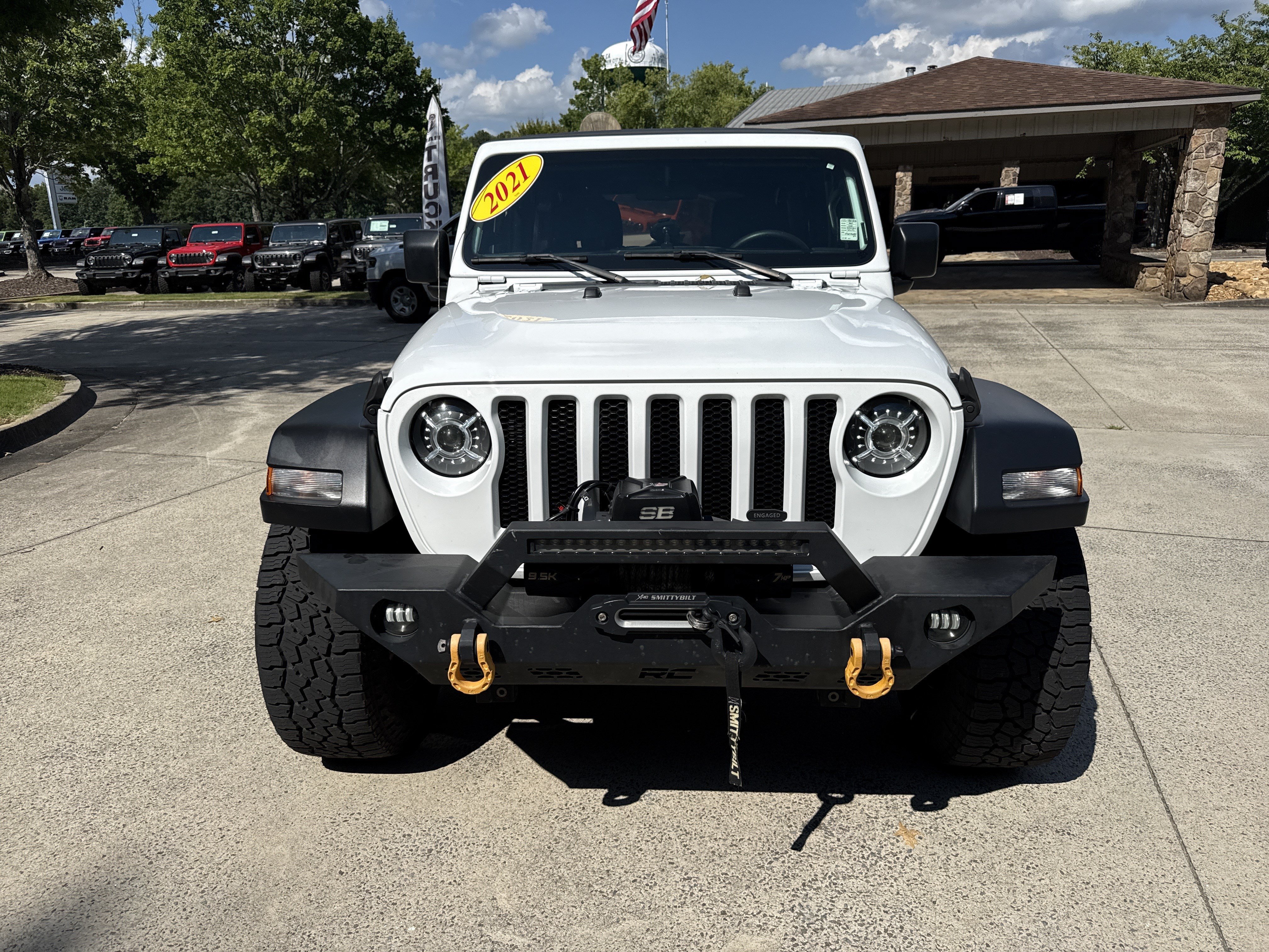 Used 2021 Bright White Clearcoat Jeep Unlimited Sport image 2