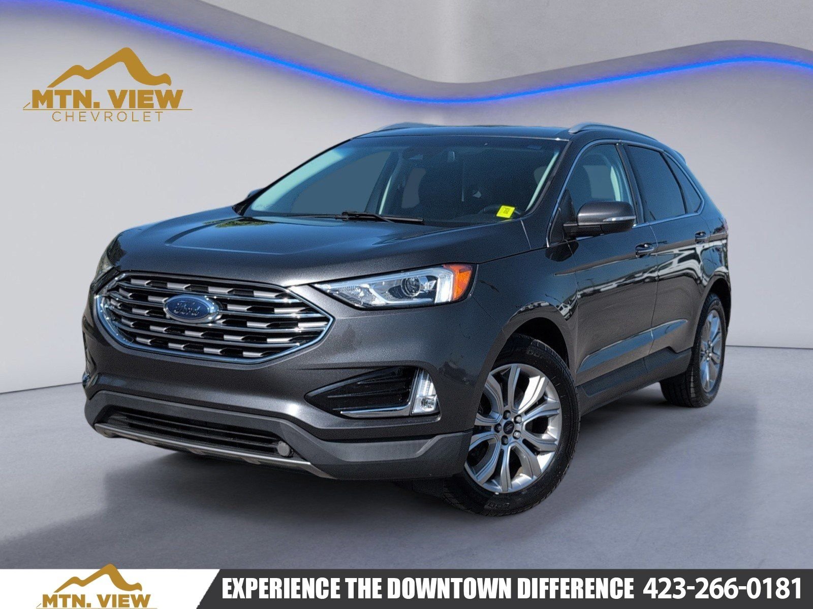 Gray 2019 Ford Edge Titanium AWD SUV / Crossover All-Wheel Drive