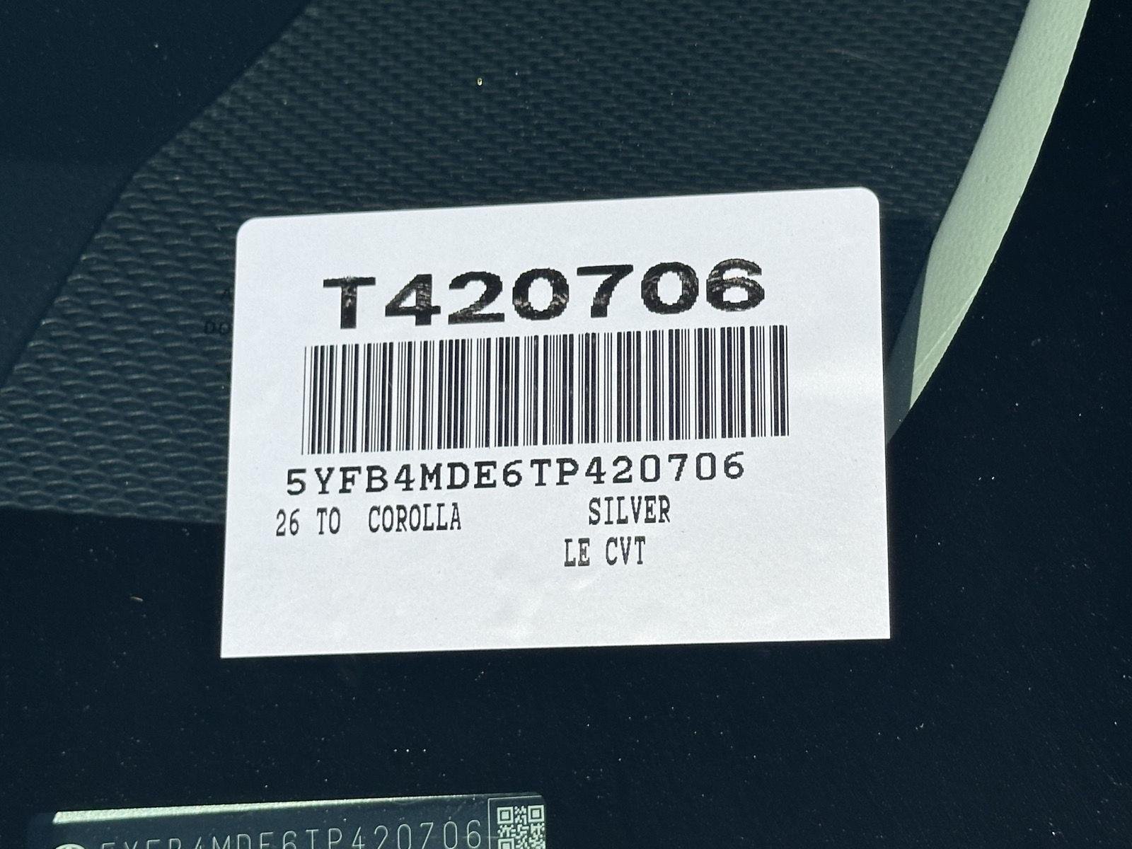 Used 2026 Classic Silver Metallic Toyota LE image 14