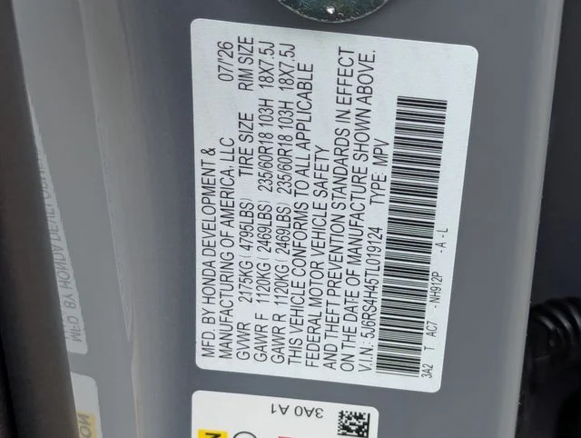 New 2026 Urban Gray Pearl Honda EX image 25
