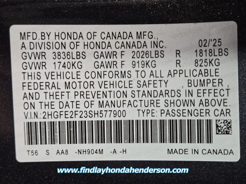 Certified Used 2025 Meteorite Gray Metallic Honda LX image 13