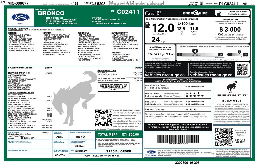 Certified Used 2023 Gray Ford Outer Banks image 3